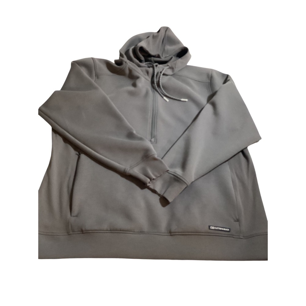 Cutter‎ Buck Mens Gray Shenandoah Valley Golf Club 1/4 Zip Hoodie 2XL (847)